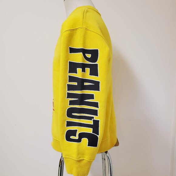 Unisex Yellow Snoopy Peanuts Cartoon Graphic Print Sweater Jumper Zara - Picture 10 of 12